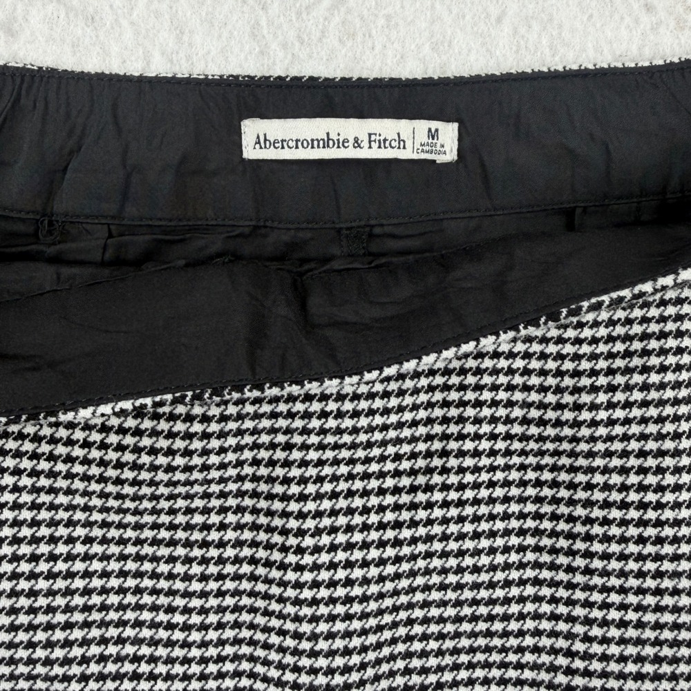 Abercrombie & Fitch Houndstooth Skort BlackWhite Mini Skirt Shorts Womens Medium - Picture 4 of 8